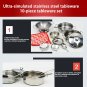 Set 10PCS Kitchen Pretend Cooking Toy Cookware for Kids Stainless Steel