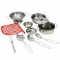 Set 10PCS Kitchen Pretend Cooking Toy Cookware for Kids Stainless Steel