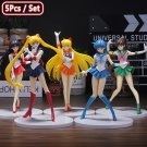 5 PCS Set Super Sailor Moon Anime Figure Action Figure Toys Gift
