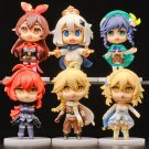 Hot Set 6pcs Genshin Impact Anime Figure Game Cartoon Dolls Toys Character Gift