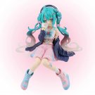 Hatsune Miku Anime Figure Pink Sakura Sitting Position Toy Decoration Gifts