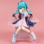 Hatsune Miku Anime Figure Pink Sakura Sitting Position Toy Decoration Gifts