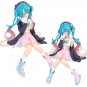 Hatsune Miku Anime Figure Pink Sakura Sitting Position Toy Decoration Gifts