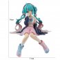 Hatsune Miku Anime Figure Pink Sakura Sitting Position Toy Decoration Gifts