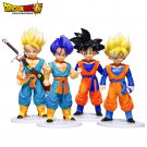 Dragon Ball 4PCS Goten Trunks Action Figurine Model Dolls Toys Children Gifts