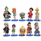 Set Hot 10Pcs One Piece Anime Action Figure Luffy Sanji Model Children Gift Toys