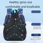 Kids Backpack Children School Bags for Boys Astronaut Waterproof Primary, Size L Black