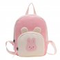 Korean Canvas Kids Backpack Children's Schoolbag Cartoon Bear Bunny, Pink