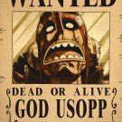 Anime One Piece Wanted Posters Dead Or Alive God Usopp Figures Wall Decor Sticker Toys