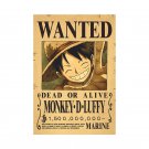 Anime One Piece Wanted Posters Dead Or Alive Monkey D Luffy Kid Figures Wall Decor Toy