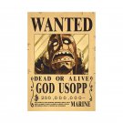 Anime One Piece Wanted Posters Dead Or Alive God Usopp Kid Figures Wall Decor Toy
