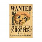 Anime One Piece Wanted Posters Dead Or Alive Chopper Kid Figures Wall Decor Toy