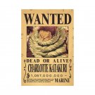 Anime One Piece Wanted Posters Dead Or Alive Charlotte Katakuri Kid Figures Wall Decor Toy