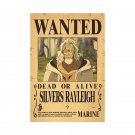 Anime One Piece Wanted Posters Dead Or Alive Silvers Rayleigh Figures Wall Decor Sticker Toy