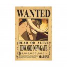 Anime One Piece Wanted Posters Dead Or Alive Edward Newgate Figures Wall Decor Sticker Toy