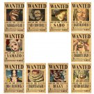 Set 10PCS One Piece Wanted Posters Figures God Nika Bounty Vintage Decoration Toy