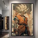 Dragon Ball Decor Painting Son Goku Super Saiyan Hero Canvas Living Room