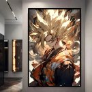 Dragon Ball Decor Painting Son Goku Super Saiyan Warrior Hero Canvas Living Room