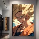 Dragon Ball Decor Painting Son Goku Super Saiyan Warrior Hero Canvas Mural