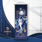 Genshin Impact Furina Scroll Canvas Painting Anime Poster Home Decor Wall Size 20x75cm
