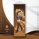 Genshin Impact Navia Scroll Canvas Painting Anime Poster Home Decor Wall Size 20x75cm