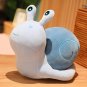 Cartoon Snails Plush Toys Lovely Animal Pillow Stuffed Soft Doll Cute Gift, Blue 30cm