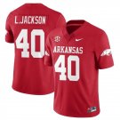 Men's Landon Jackson Jersey #40 Arkansas Razorback Football All Stitched Red