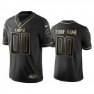 Men's Detroit Lions Custom Jersey Black Golden 2020 Football Stitched