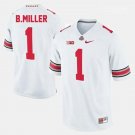 Men's Ohio State Buckeyes #1 Braxton Miller College Football Game Jersey White