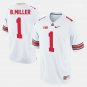 Men's Ohio State Buckeyes #1 Braxton Miller College Football Game Jersey White
