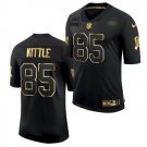 Men's 49ers #85 George Kittle Jersey Black Golden 2021 Salute to Service