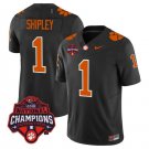 Will Shipley Football Jersey #1 Clemson Tigers Vapor Limited Champions Patch Black