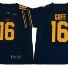 Men's California Golden Bears #16 Goff Football Jersey Under Armour Deep Blue