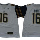 Men's California Golden Bears #16 Goff Football Jersey White Under Armour