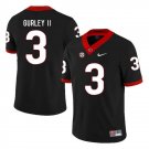 Men's Georgia Bulldogs #3 Todd Gurley II College Football Black Jersey