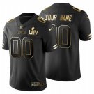 Men's San Francisco 49ers Custom Jersey Black Golden 2020 Super Bowl LIV