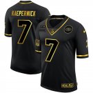 Men's 49ers #7 Colin Kaepernick Jersey Black Gold 2020 Salute To Service
