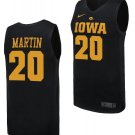 Men's Kate Martin Jersey #20 Iowa Hawkeyes Basketball Uniform Black