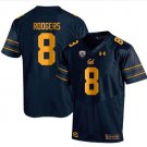Men's Cal Bears Aaron Rodgers Jersey #8 College Football Stitched Navy