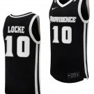 Men's Noah Locke Jersey #10 Providence Friars Basketball College Black Uniform
