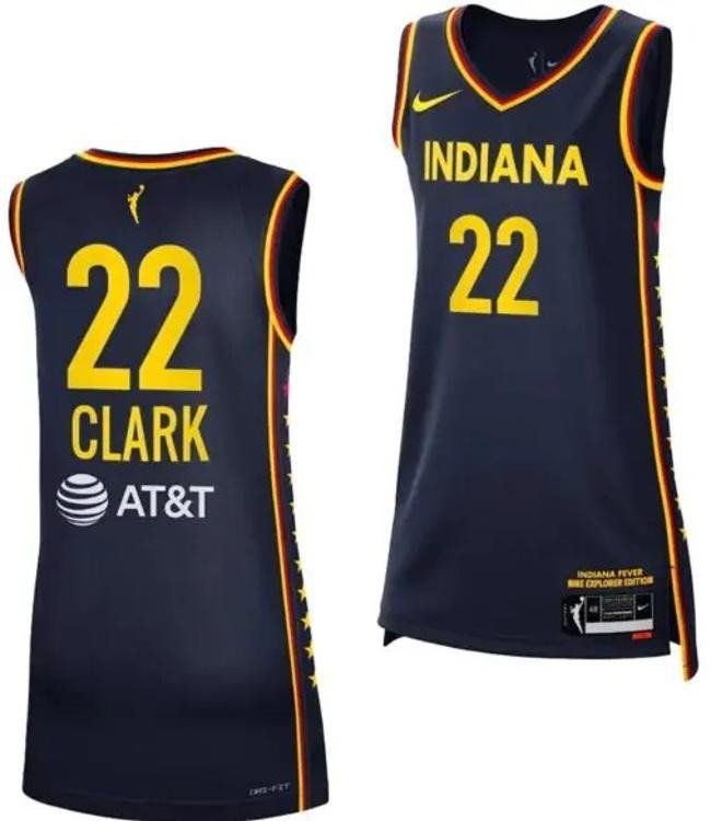 Men's Caitlin Clark Jersey #22 Indiana Fever Basketball 2024 Draft Navy