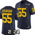 Men's Mason Graham Jersey #55 Michigan Wolverines 2024 National Champion