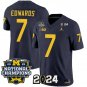 Men's Donovan Edwards Jersey #7 Michigan Wolverines Vapor Limited Football 2024