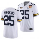 Men's Michigan Wolverines #25 Hassan Haskins White Stitched Football Jersey