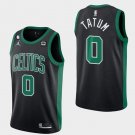Men's Boston Celtics #0 Jayson Tatum Black No.6 Patch Basketball Jersey