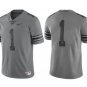 Men's Ohio State Buckeyes #1 Justin Fields Gray Stitched Jersey
