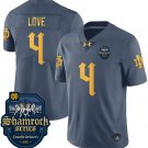 Men's Notre Dame Shamrock Series 2024 Jersey #4 Name On The Back