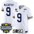 Men's Wolverines 9 J.J. McCarthy White National Champions Jerseys
