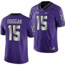 Men's TCU Horned Frogs Max Duggan Jersey Untouchable College Game Purple #15