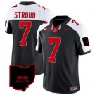 Men's CJ Stroud Jersey #7 Ohio State Buckeyes Vapor Limited Ohio Patch Black